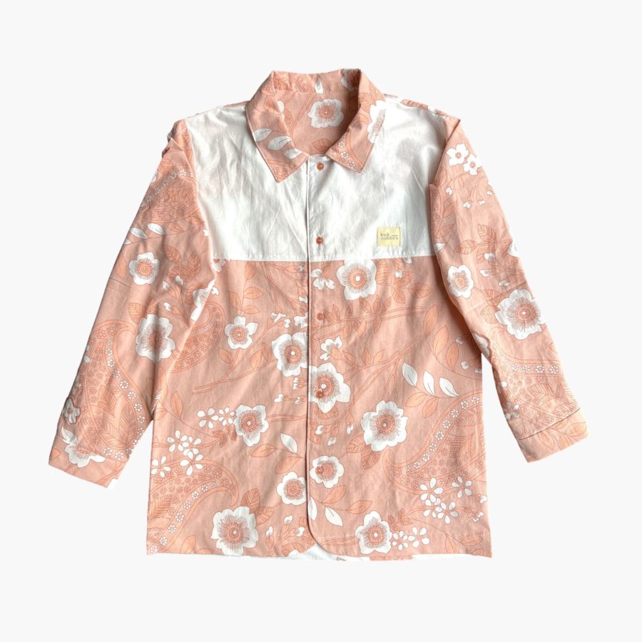 Surchemise PAULA - fleuri rose