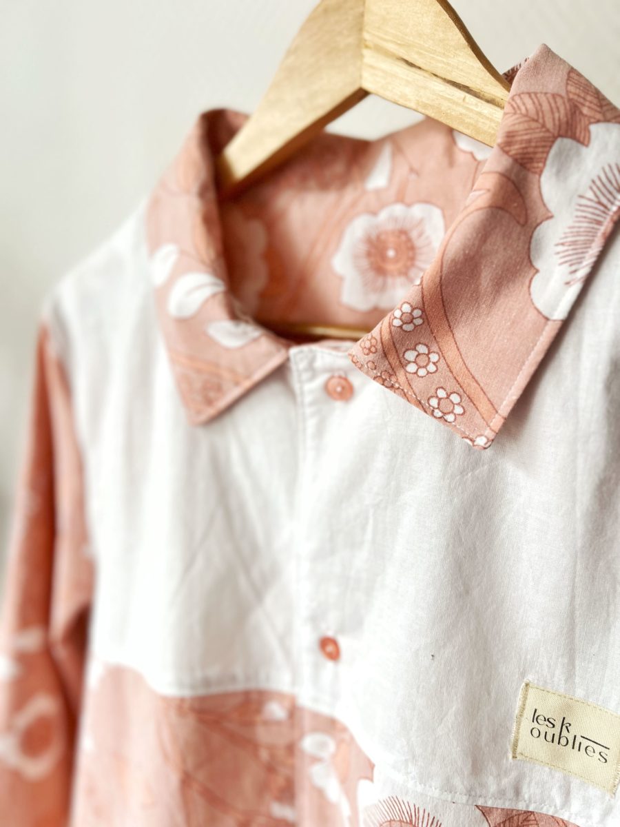 Surchemise PAULA - fleuri rose – Image 3