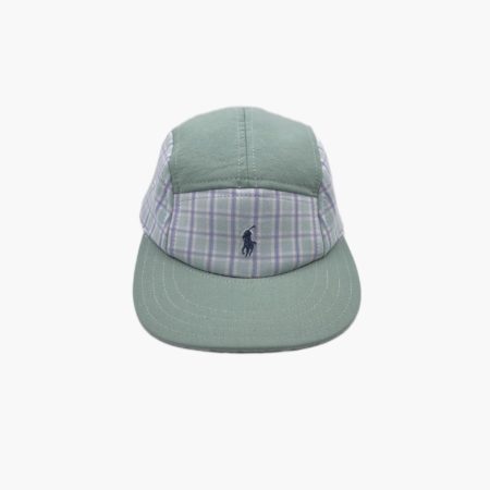 Casquette Cap5 Flava - vert carreaux upcycling